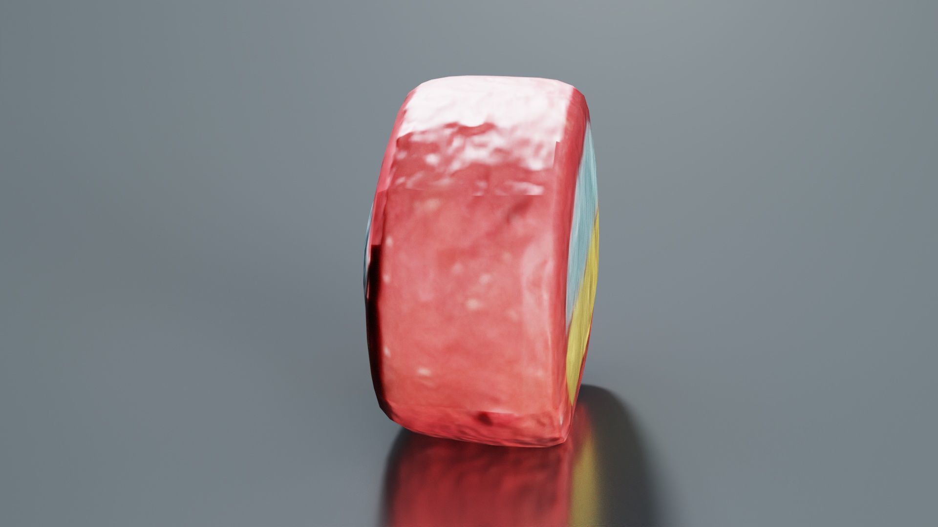 Oval Low-poly 3D model_4