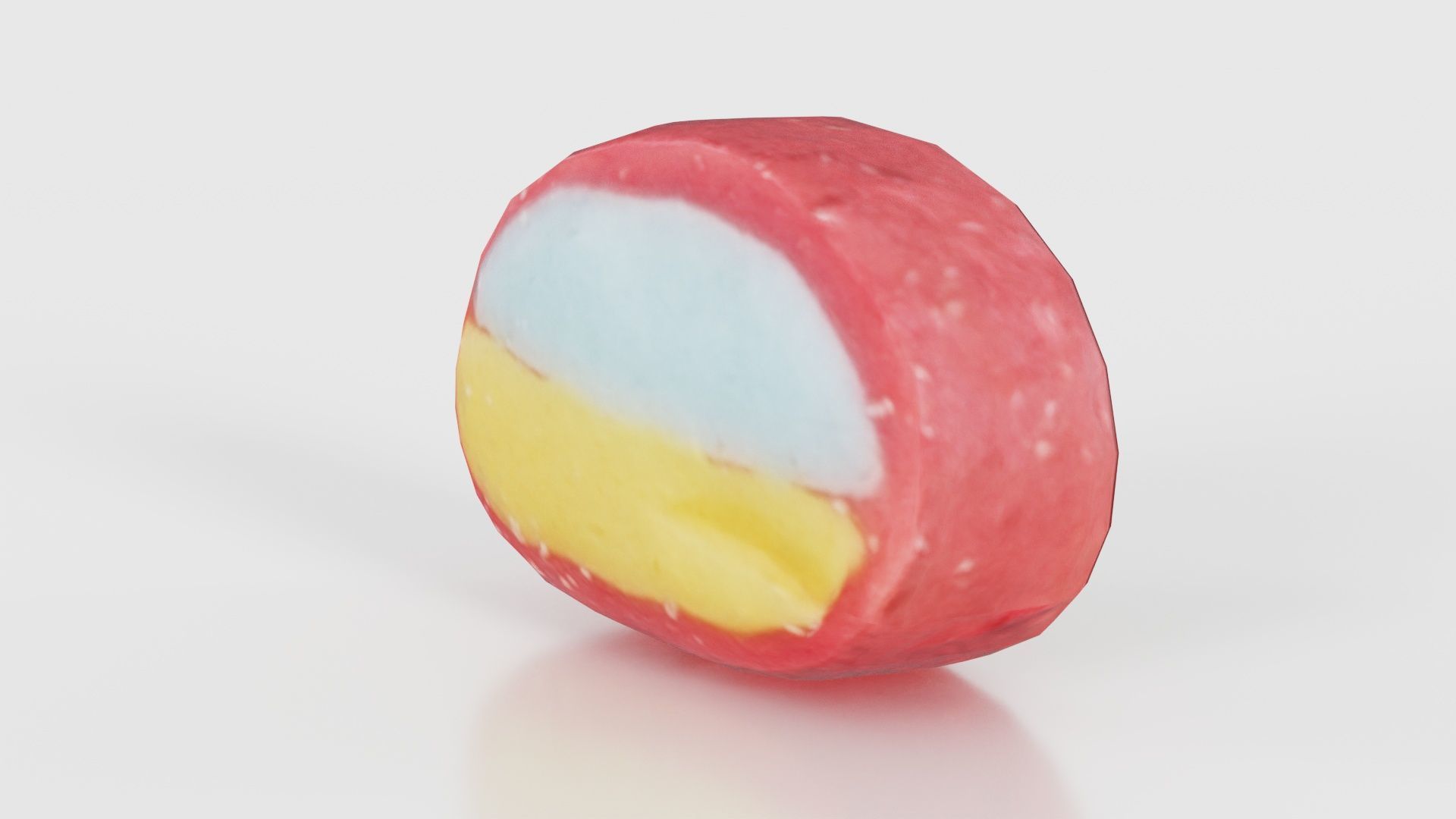 Oval Low-poly 3D model_24