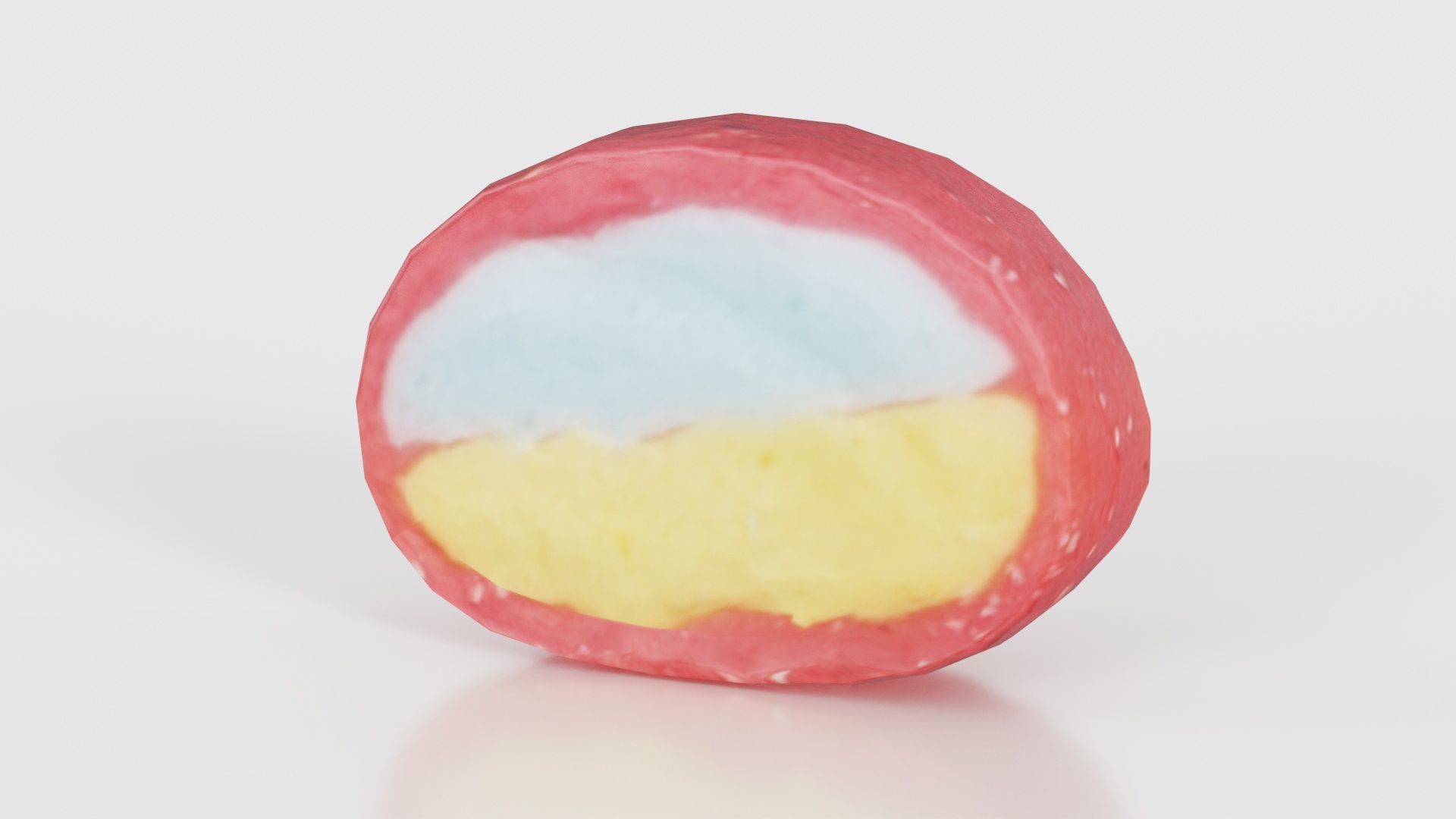 Oval Low-poly 3D model_19