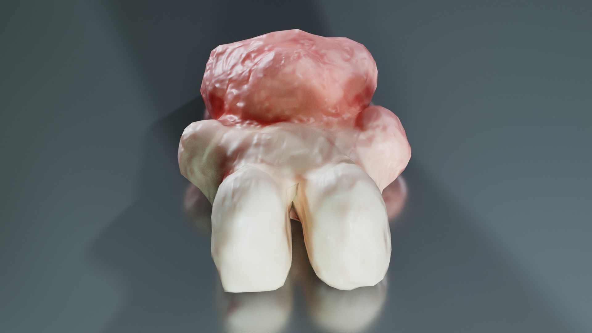 Pink Gummy Bear Low-poly 3D model_8