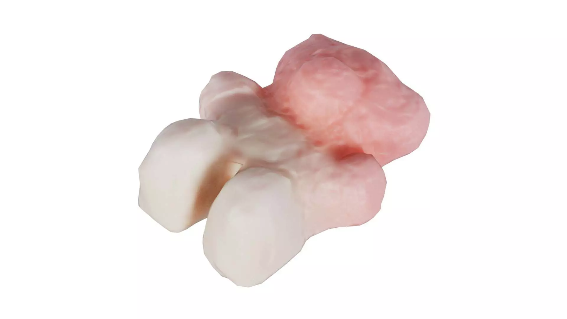Pink Gummy Bear Low-poly 3D model_0