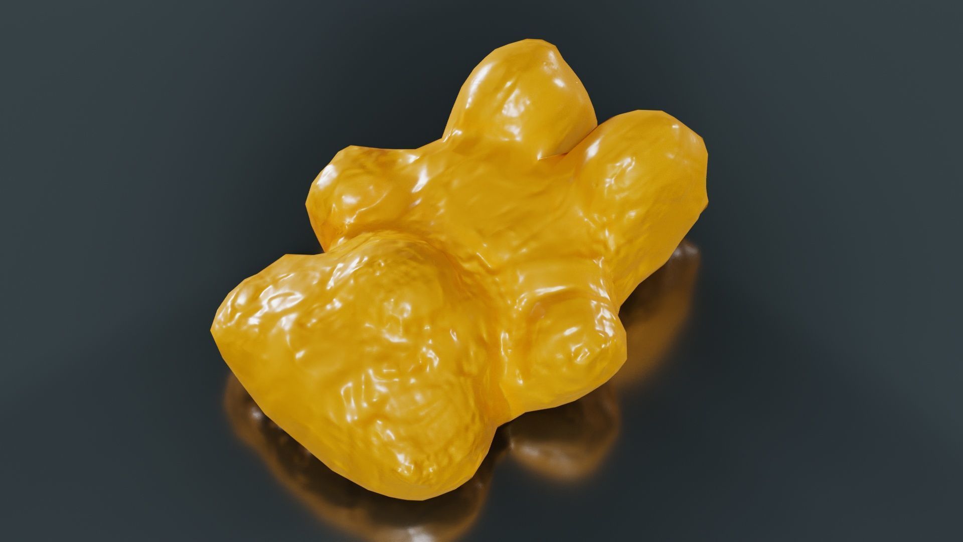 Pink Gummy Bear Low-poly 3D model_13