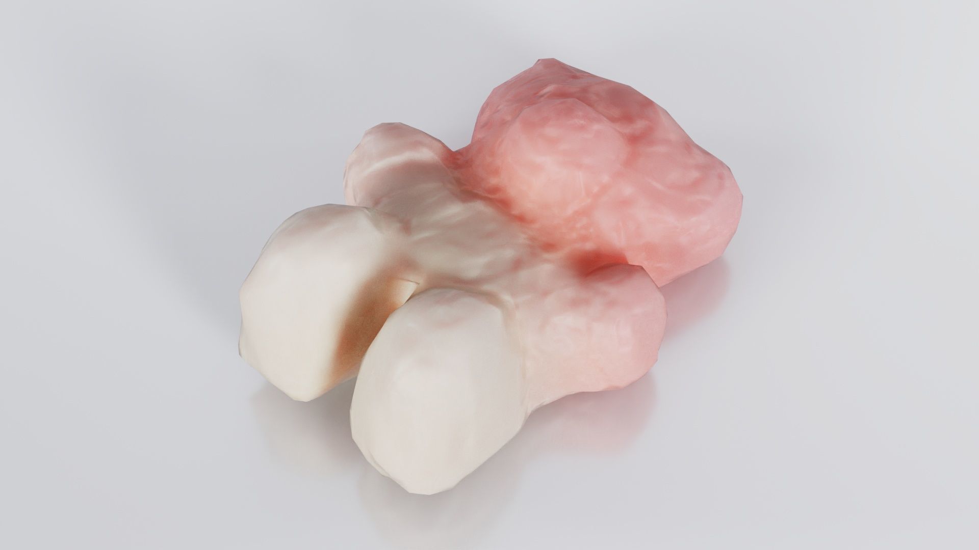 Pink Gummy Bear Low-poly 3D model_3