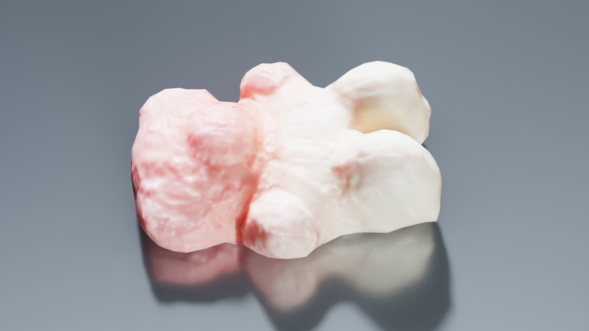 Pink Gummy Bear Low-poly 3D model_7
