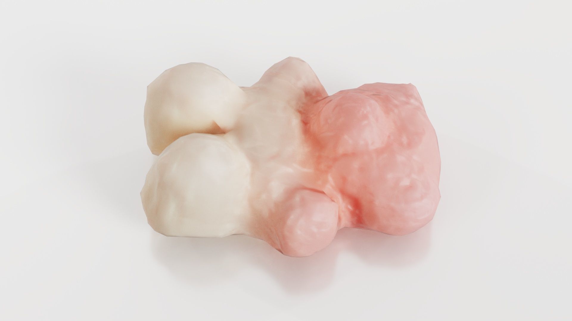 Pink Gummy Bear Low-poly 3D model_4