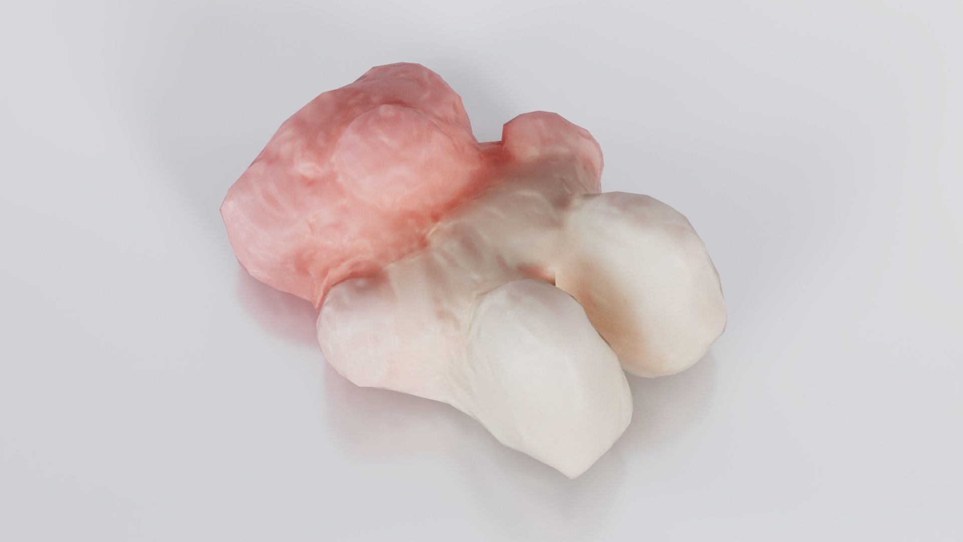 Pink Gummy Bear Low-poly 3D model_6