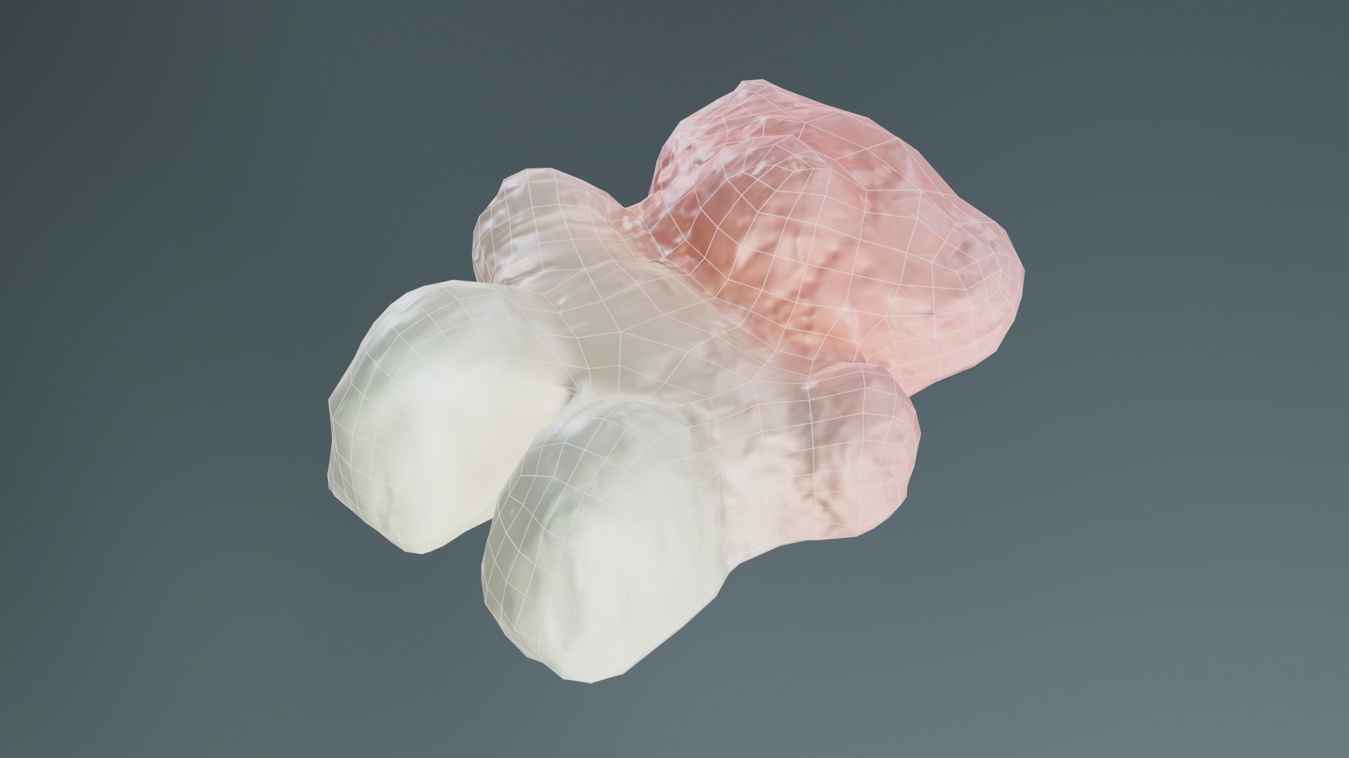 Pink Gummy Bear Low-poly 3D model_9