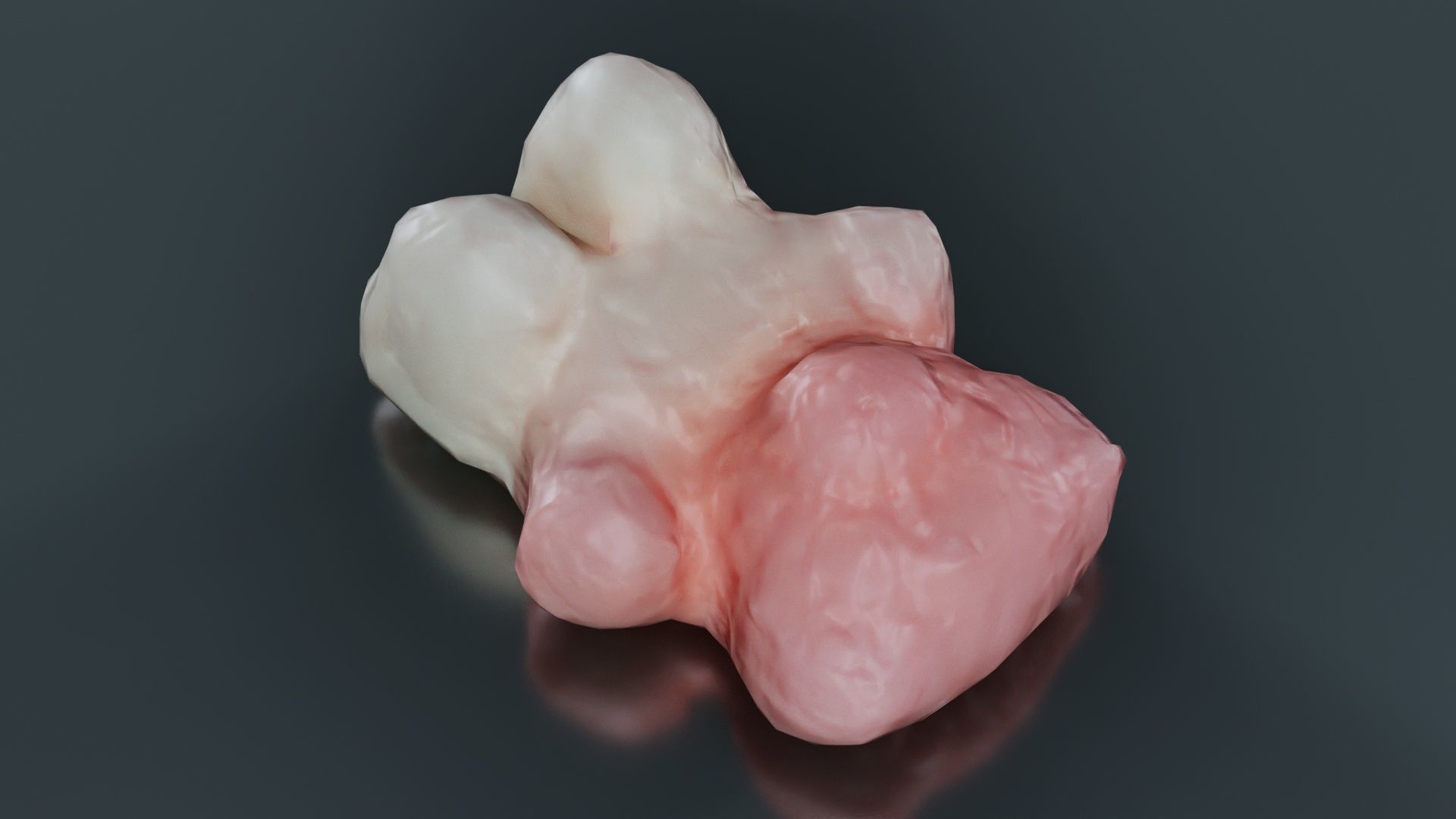 Pink Gummy Bear Low-poly 3D model_5