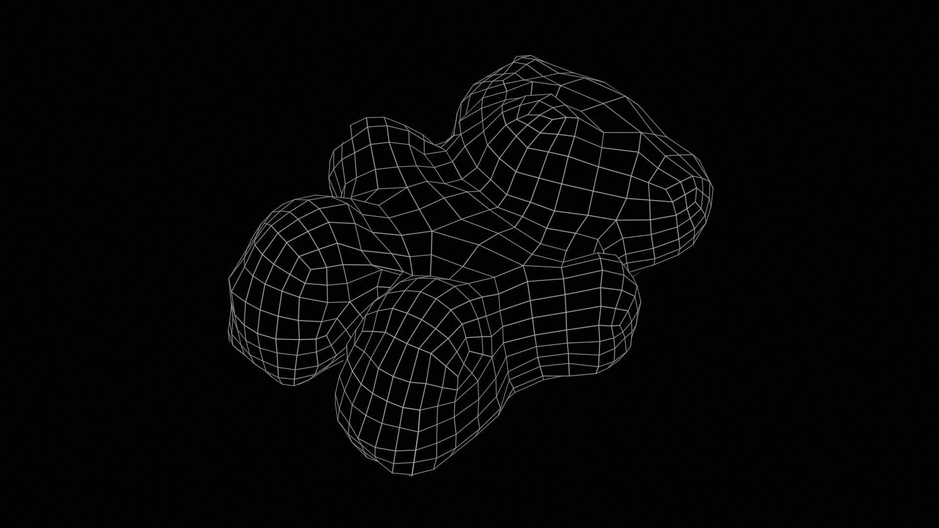 Pink Gummy Bear Low-poly 3D model_11