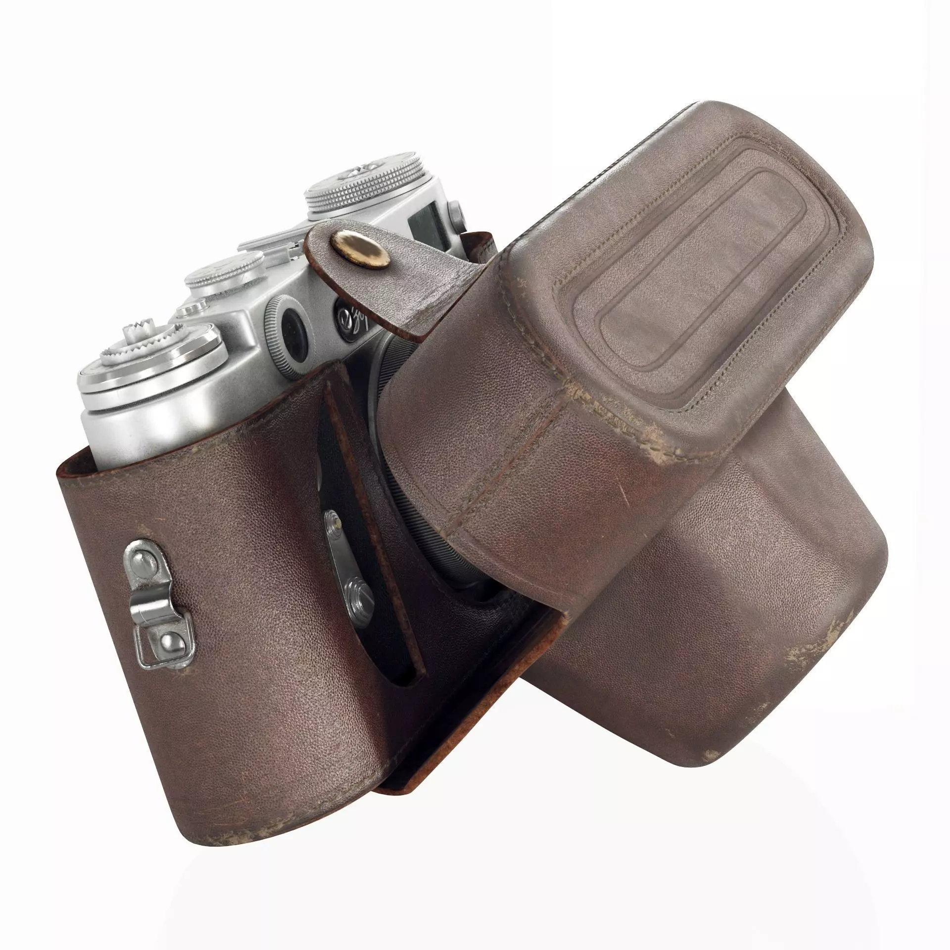 Zorki-6 camera in a case 3D model_0