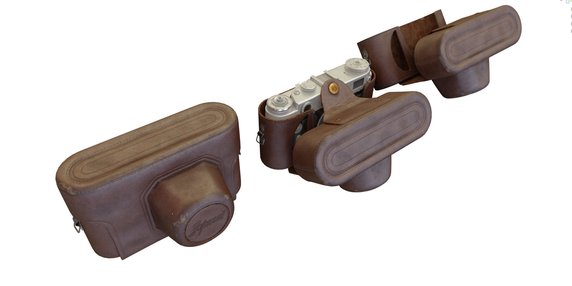 Zorki-6 camera in a case 3D model_14