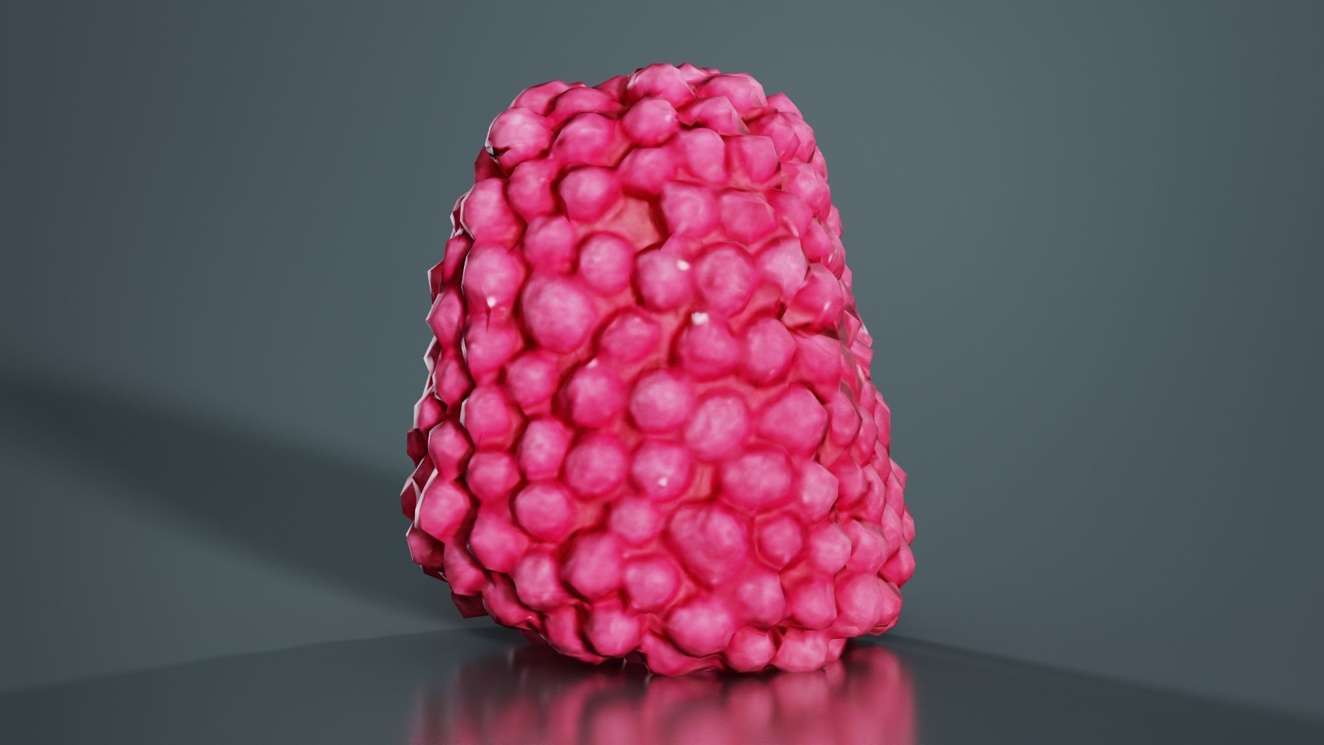 Strawberry Low-poly 3D model_6