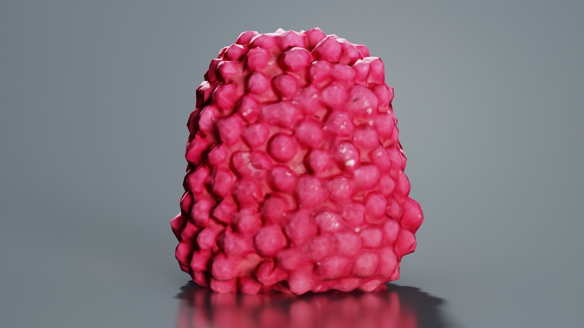 Strawberry Low-poly 3D model_3