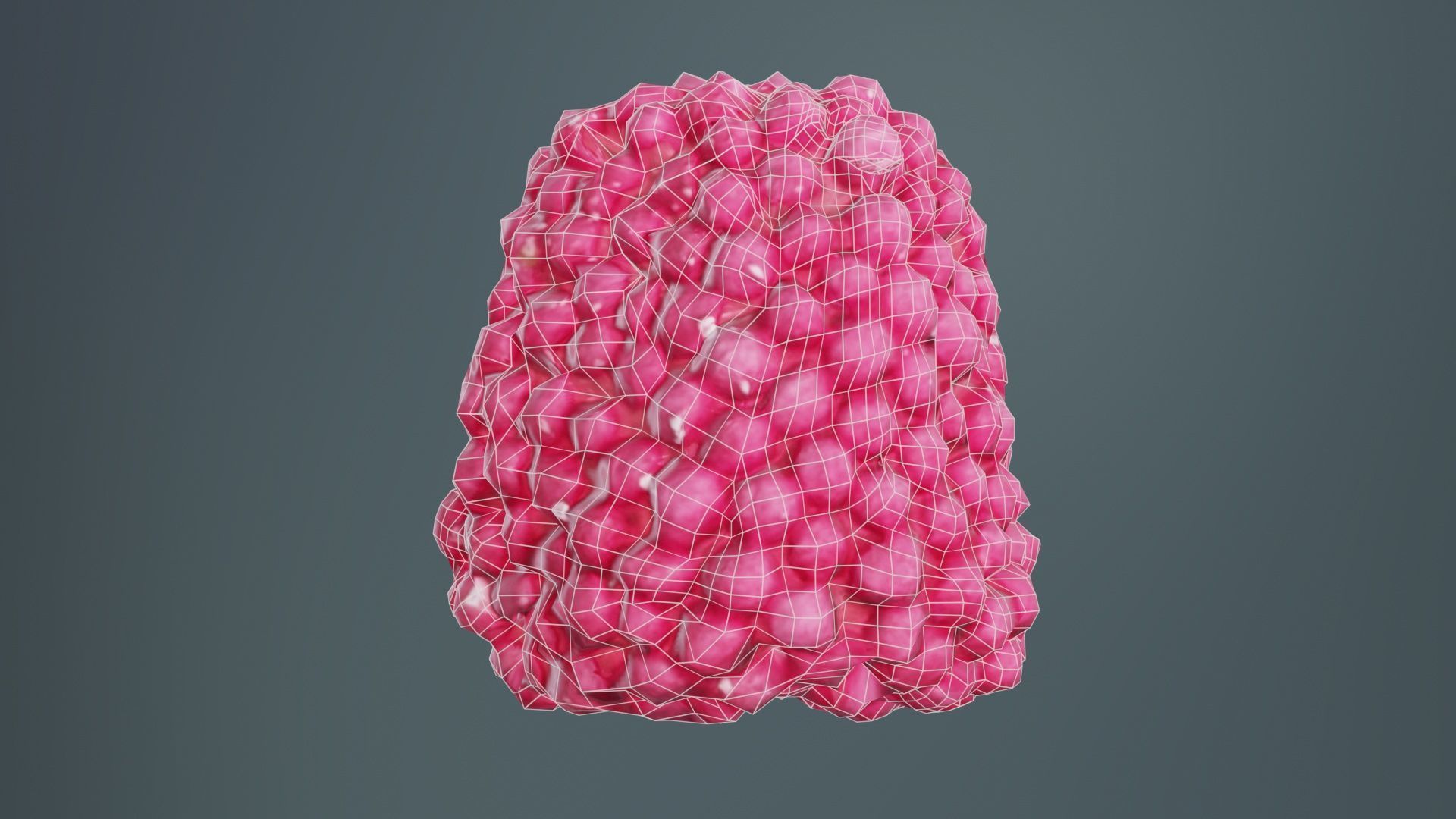 Strawberry Low-poly 3D model_10