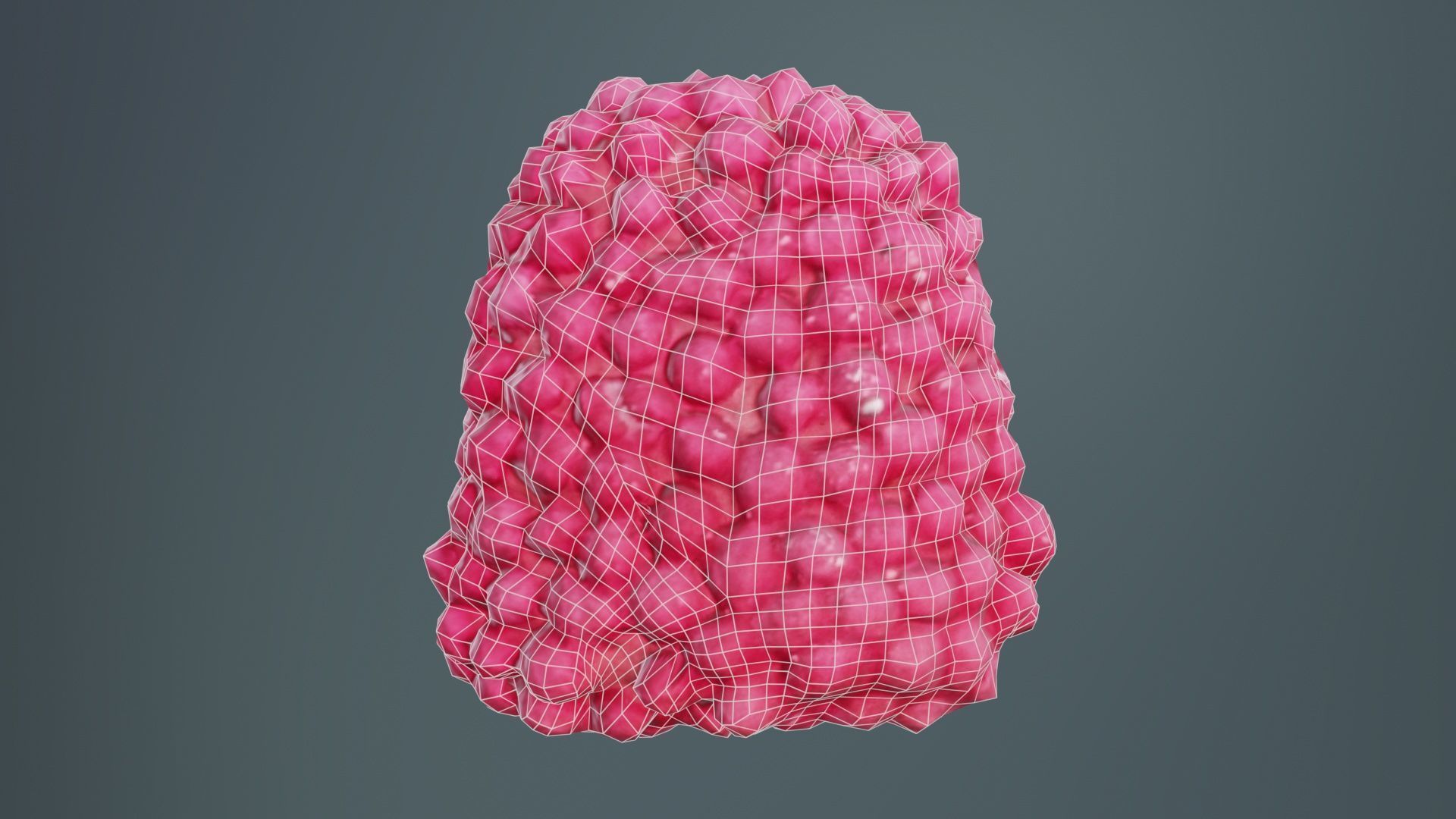 Strawberry Low-poly 3D model_9