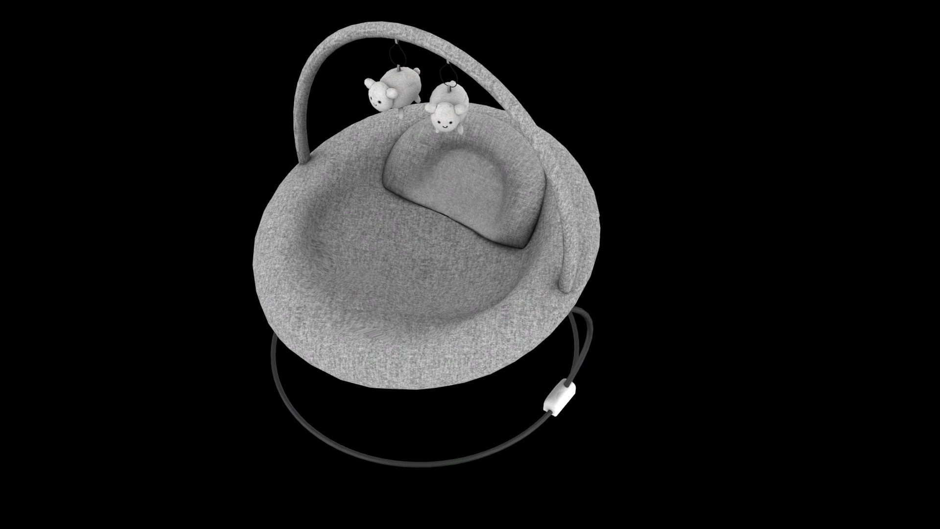 baby bouncer  Low-poly 3D model_4