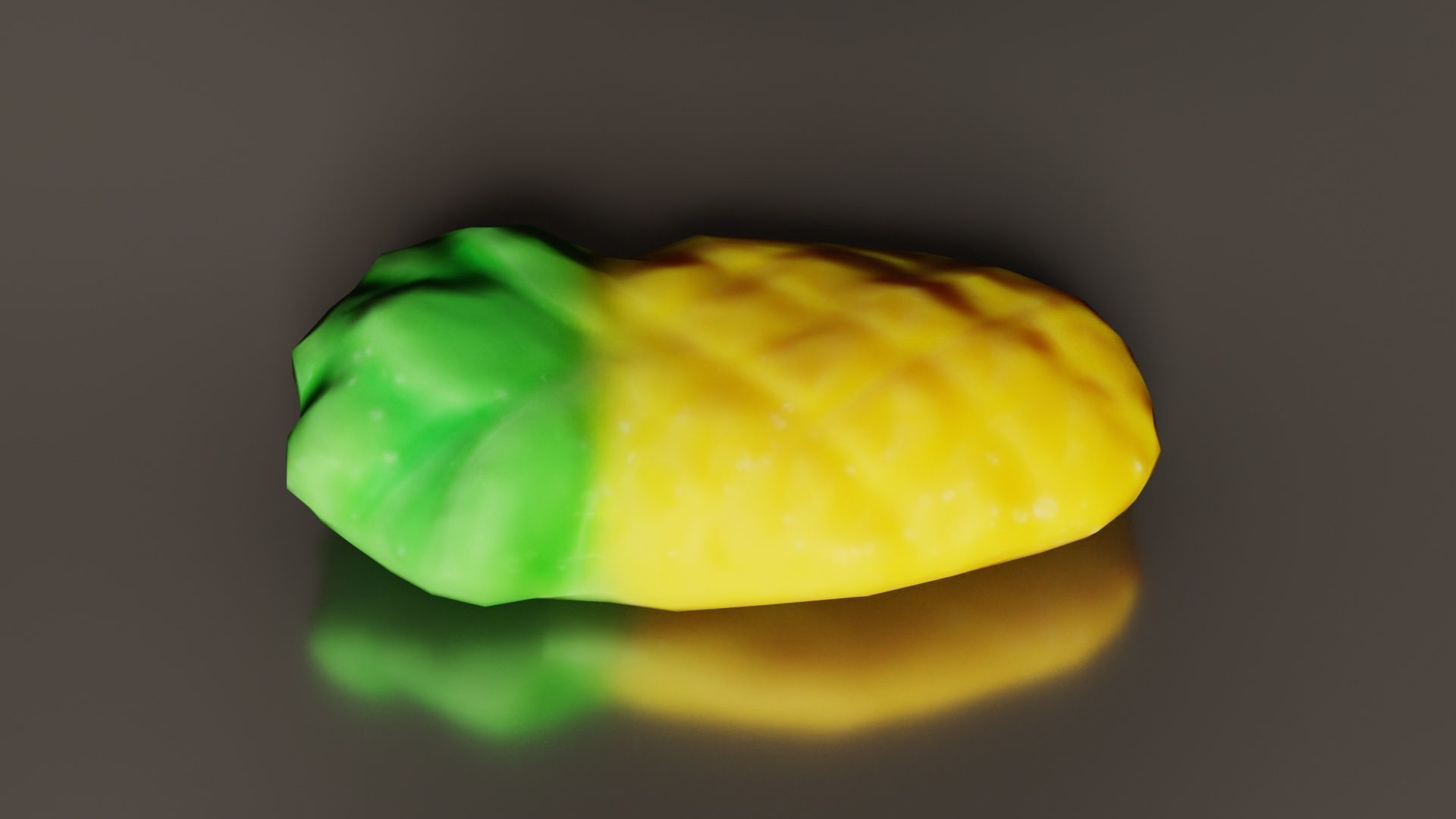 Sweet Pineapple Low-poly 3D model_5