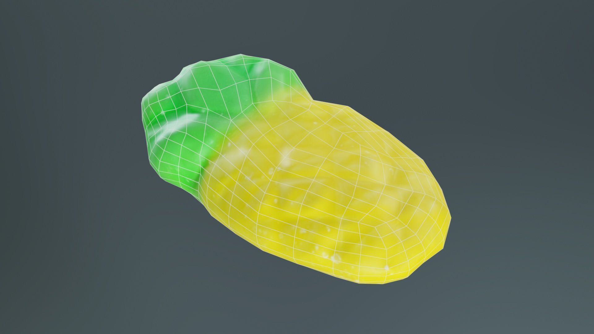 Sweet Pineapple Low-poly 3D model_9