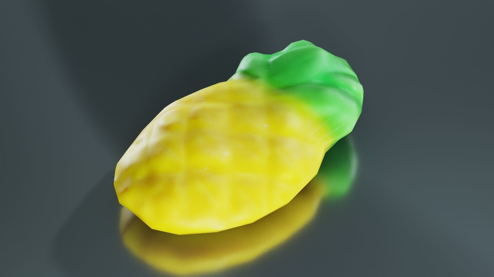 Sweet Pineapple Low-poly 3D model_8