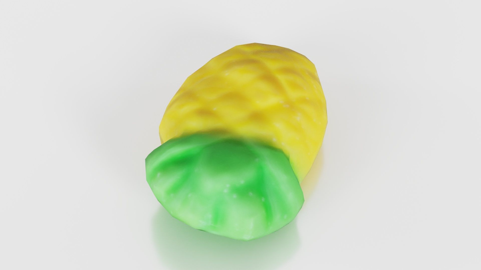 Sweet Pineapple Low-poly 3D model_19