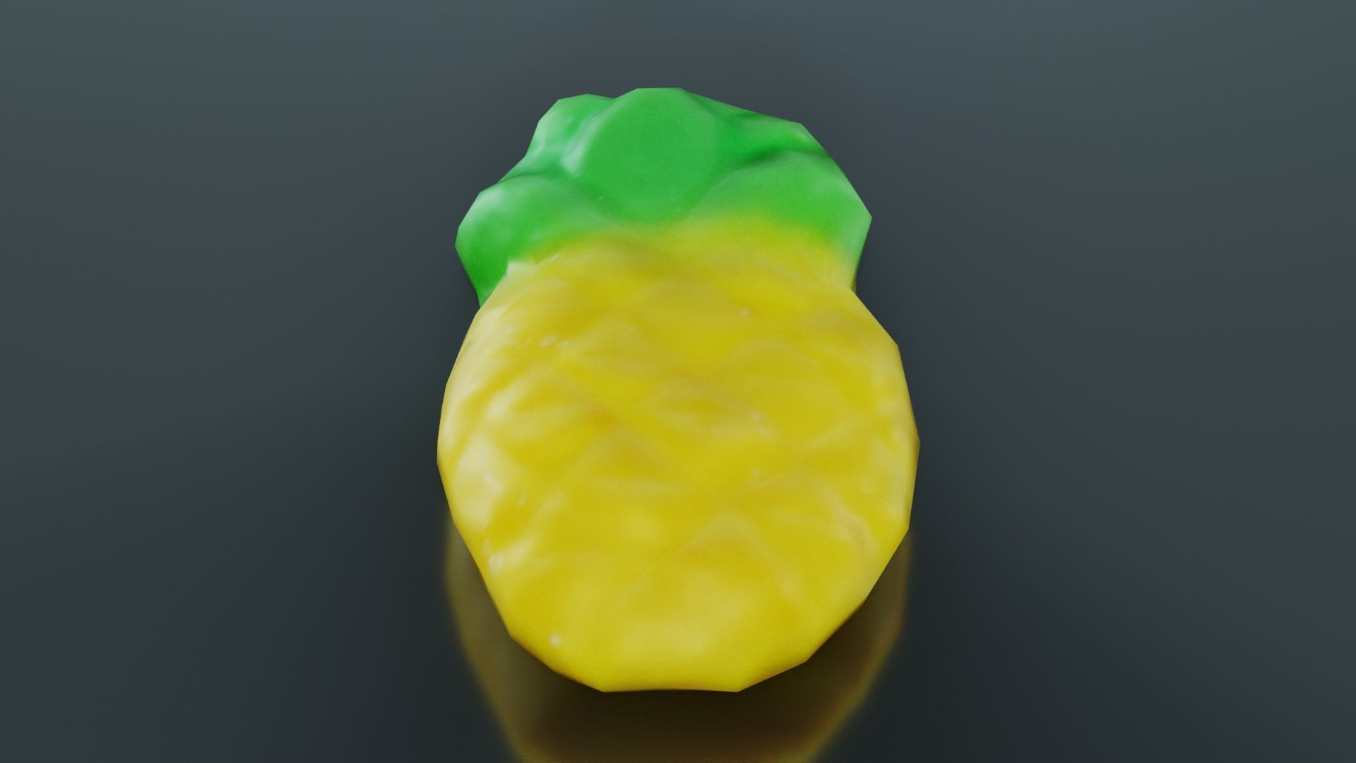 Sweet Pineapple Low-poly 3D model_6