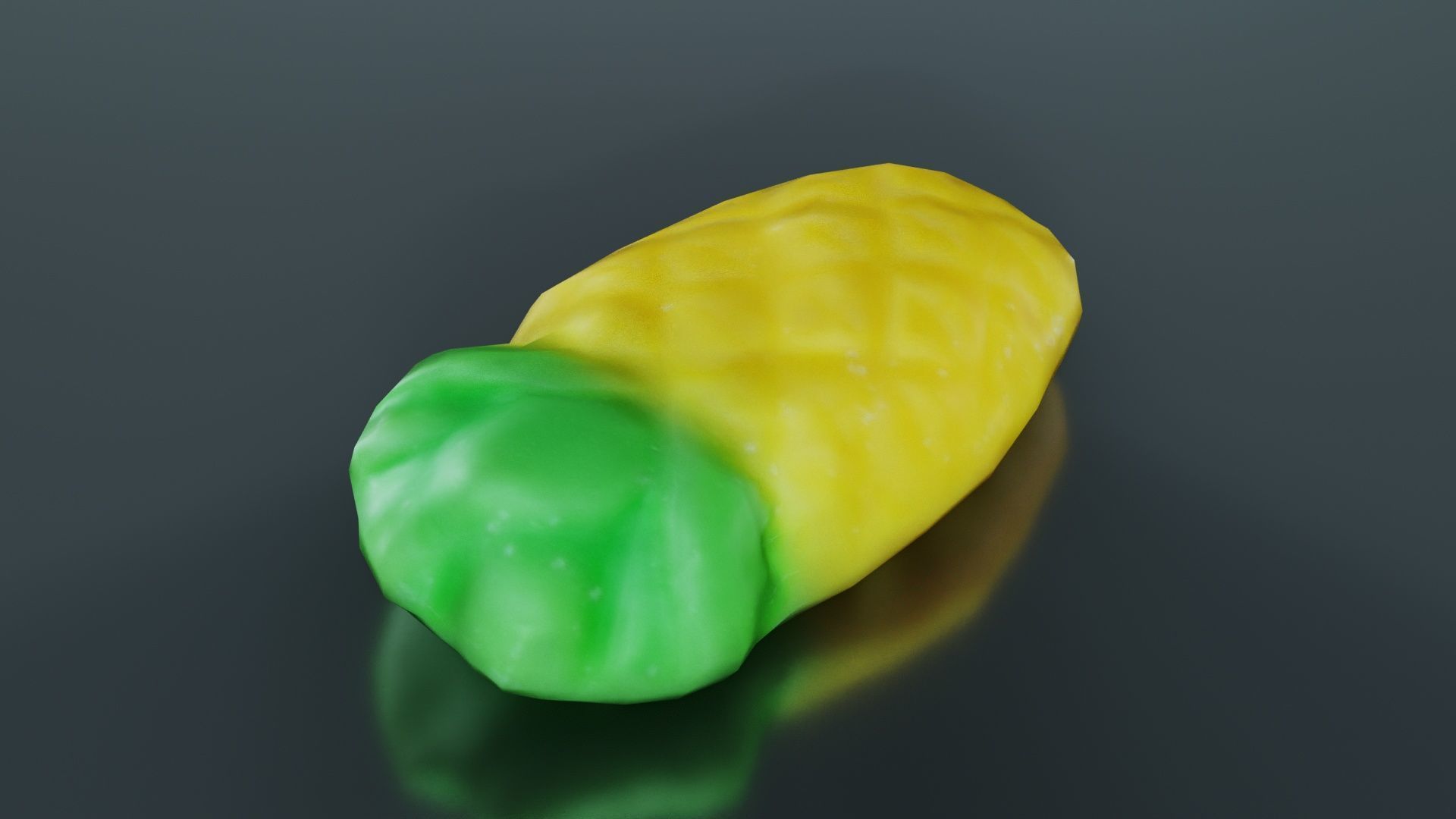 Sweet Pineapple Low-poly 3D model_1