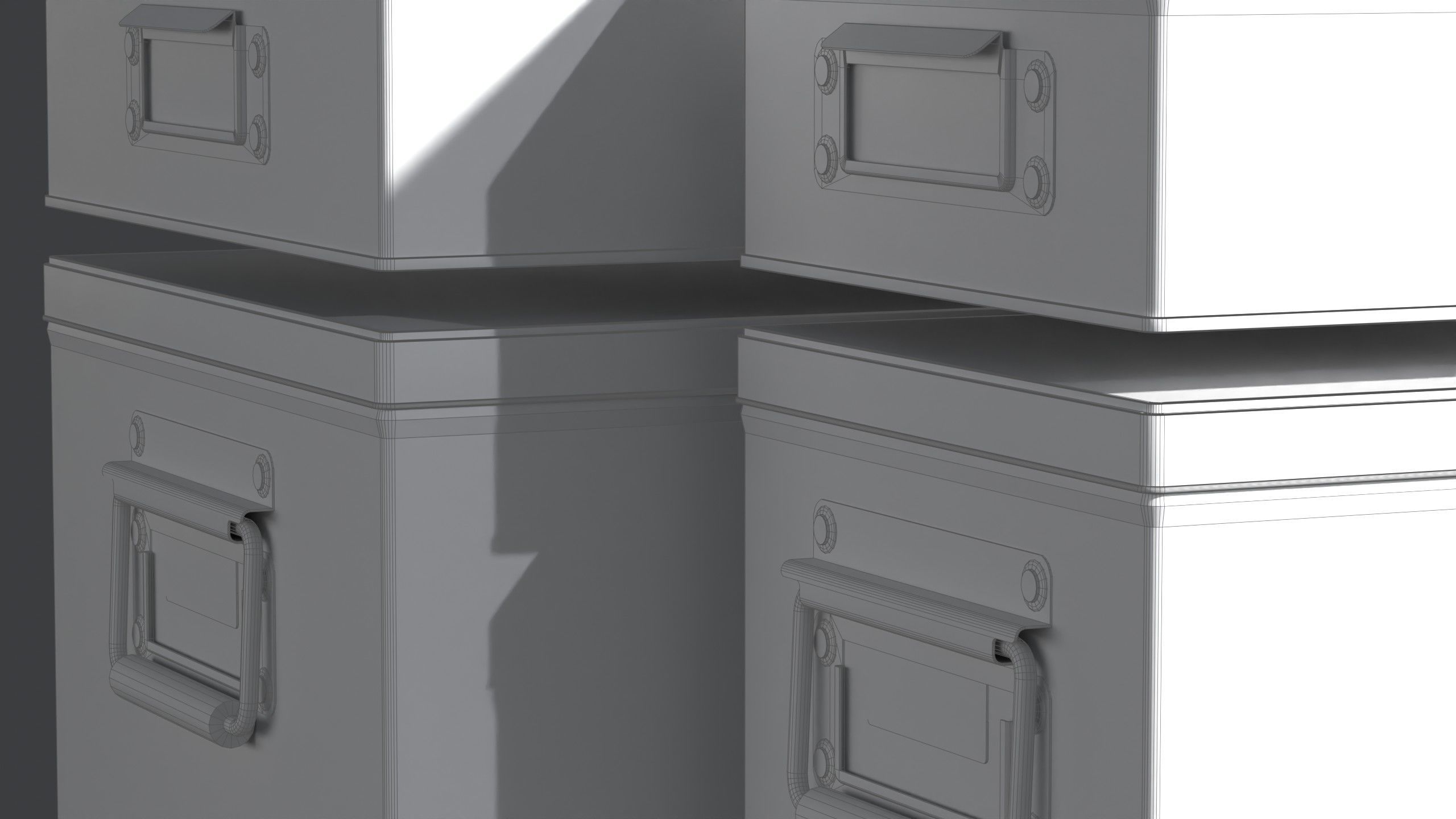 Galvanized Iron Box 001 002 Bundle 3D Model Collection_5