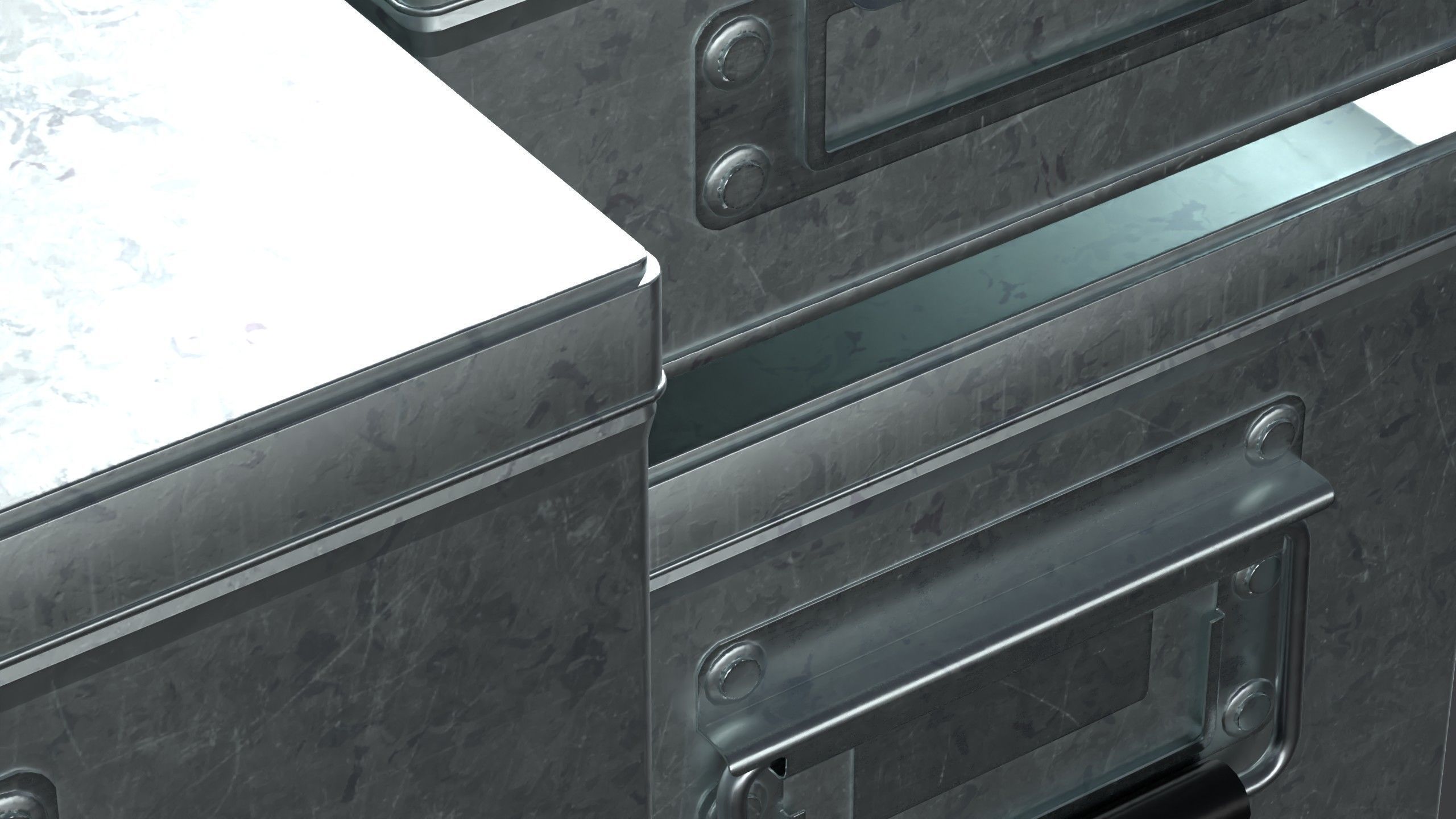 Galvanized Iron Box 001 002 Bundle 3D Model Collection_6