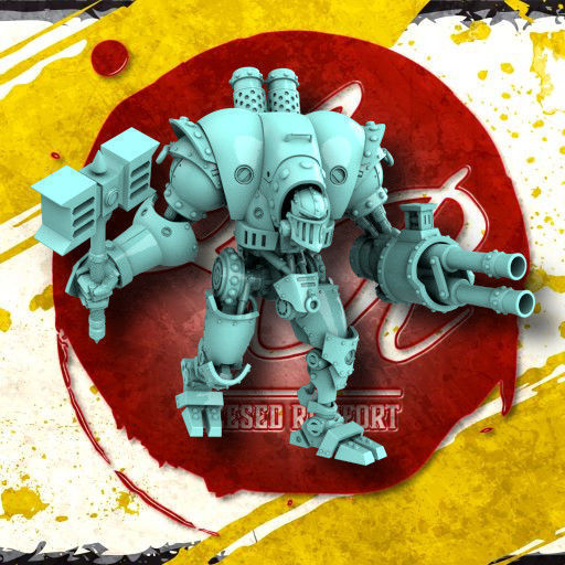 Lesser Blu Steamknight  3D print model_3