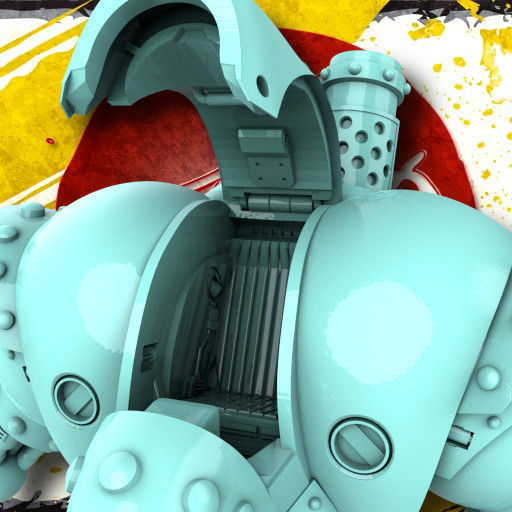 Lesser Blu Steamknight  3D print model_4