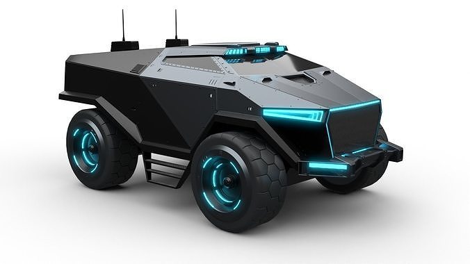 sci-fi military jltv 3D model