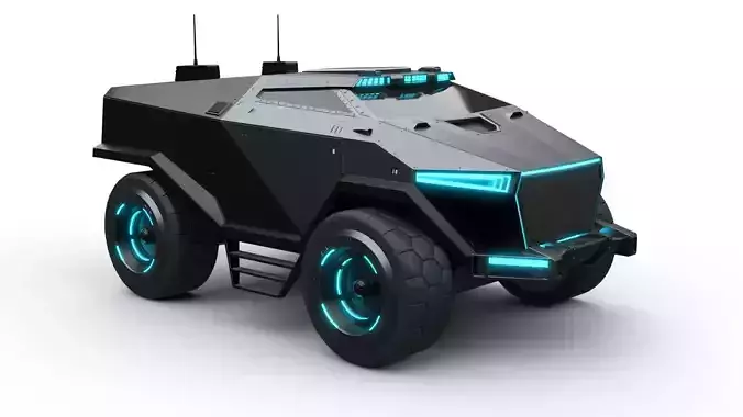 sci-fi military jltv 3D model