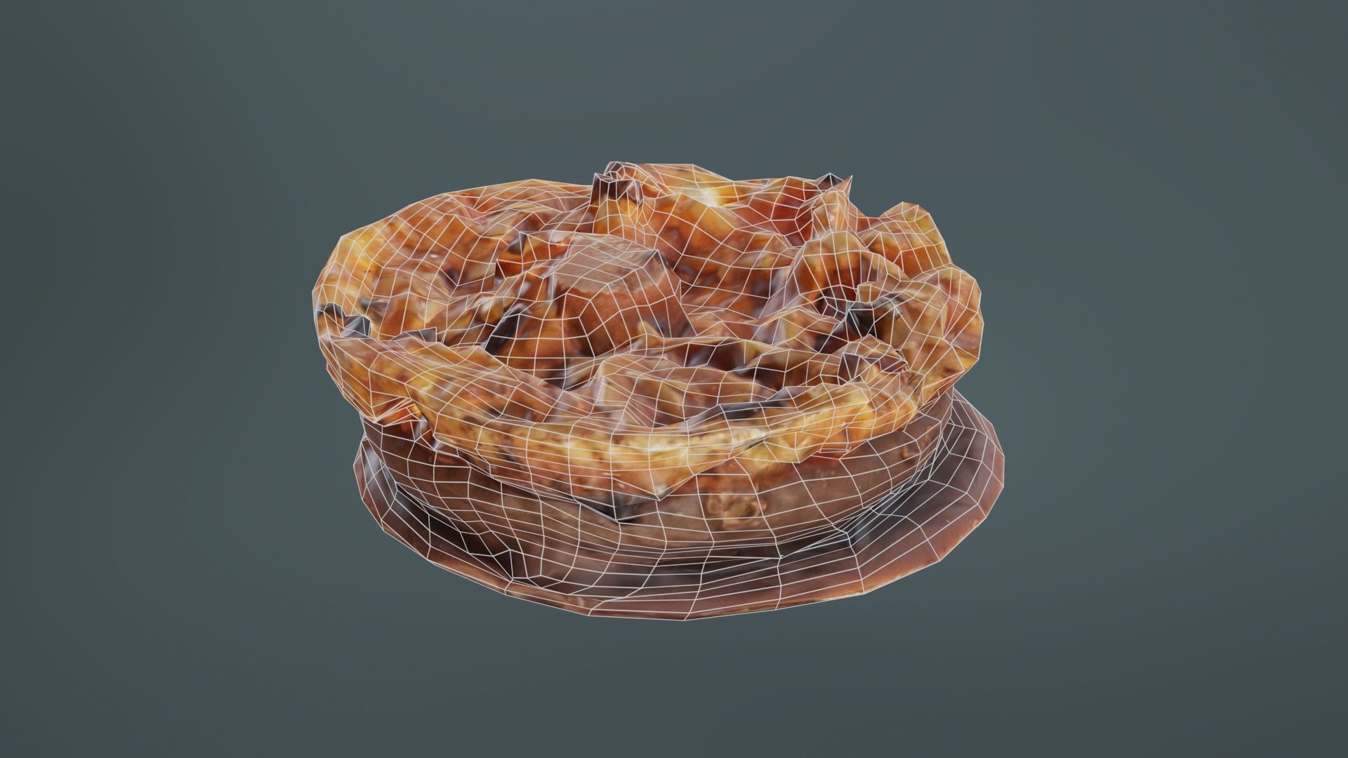 Caramel Chocolate Candy Low-poly 3D model_10