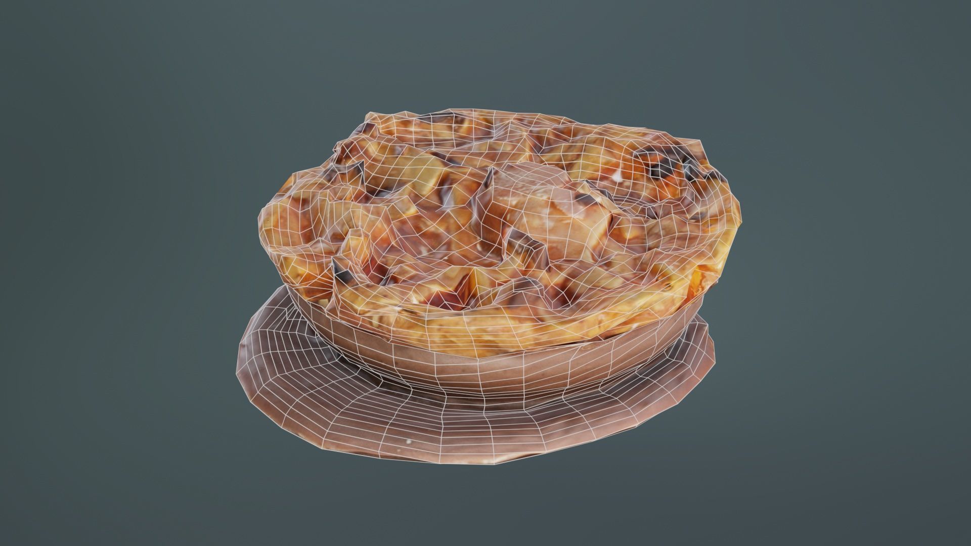 Caramel Chocolate Candy Low-poly 3D model_9