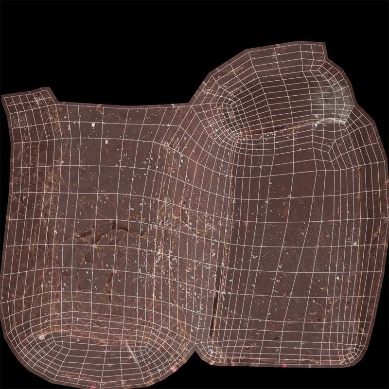 Chocolat Foam Low-poly 3D model_14