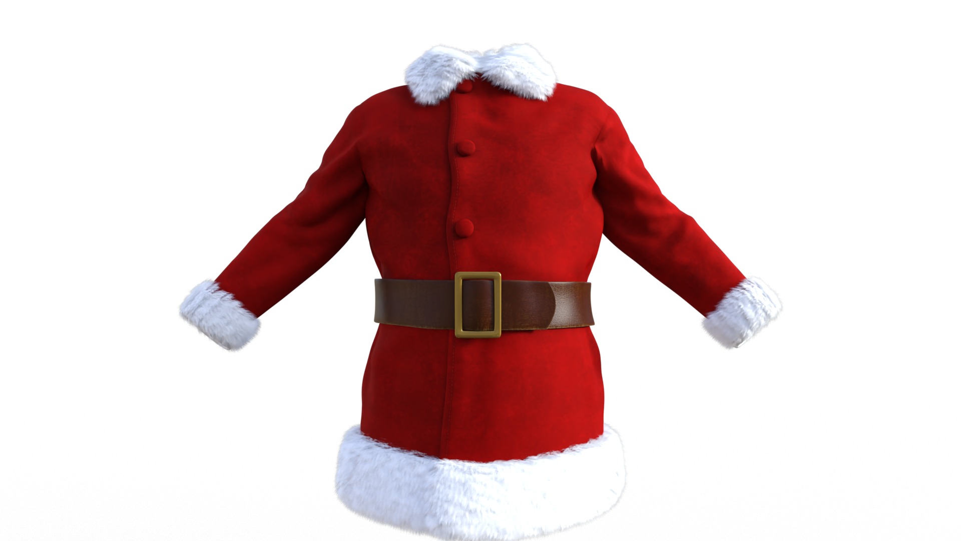 Santa Claus Rigged Animated  Low-poly 3D model_17