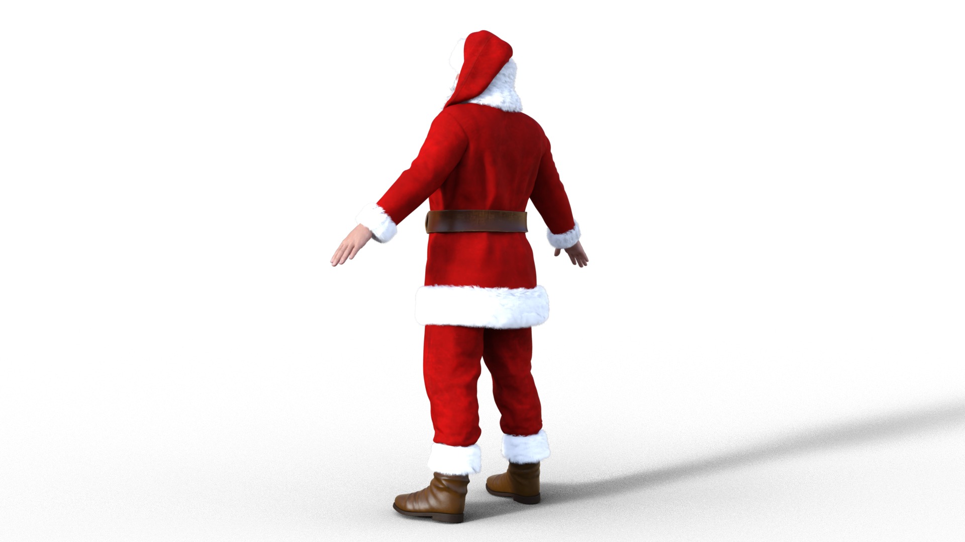 Santa Claus Rigged Animated  Low-poly 3D model_11