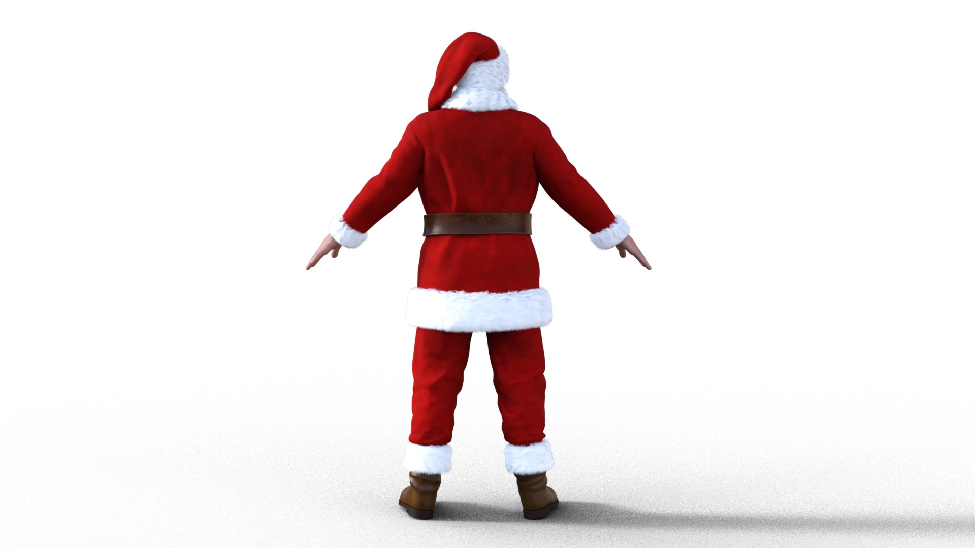 Santa Claus Rigged Animated  Low-poly 3D model_10