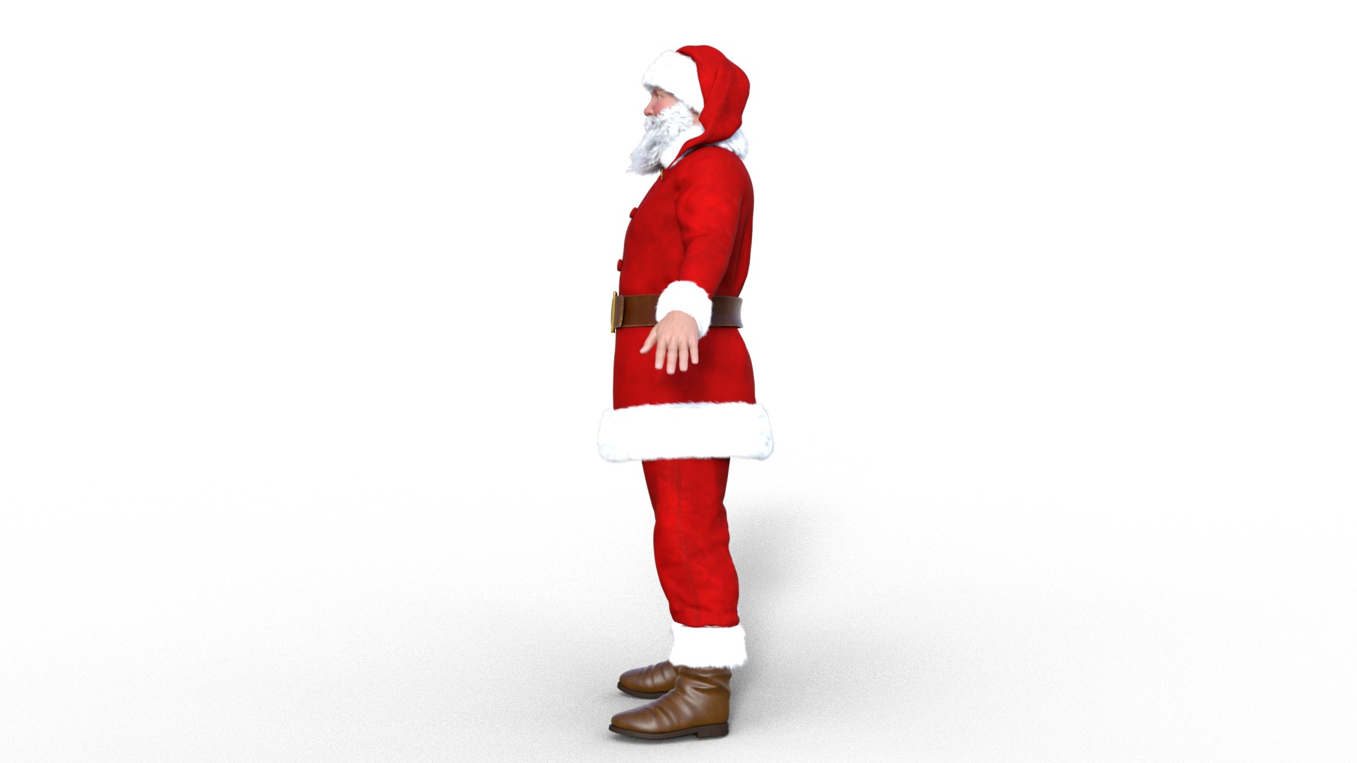 Santa Claus Rigged Animated  Low-poly 3D model_9