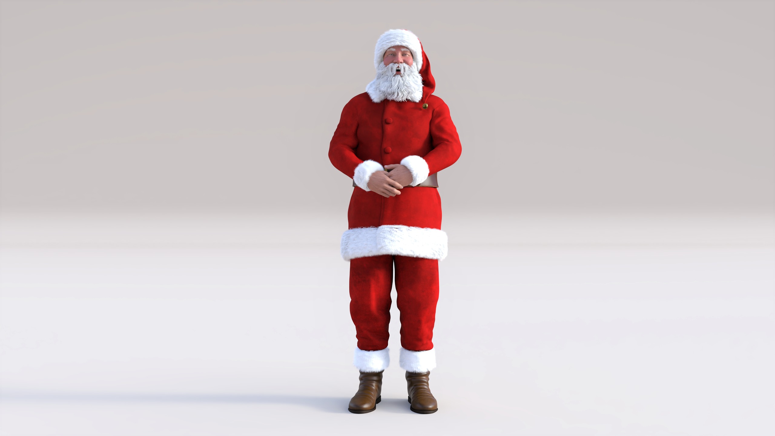 Santa Claus Rigged Animated  Low-poly 3D model_5
