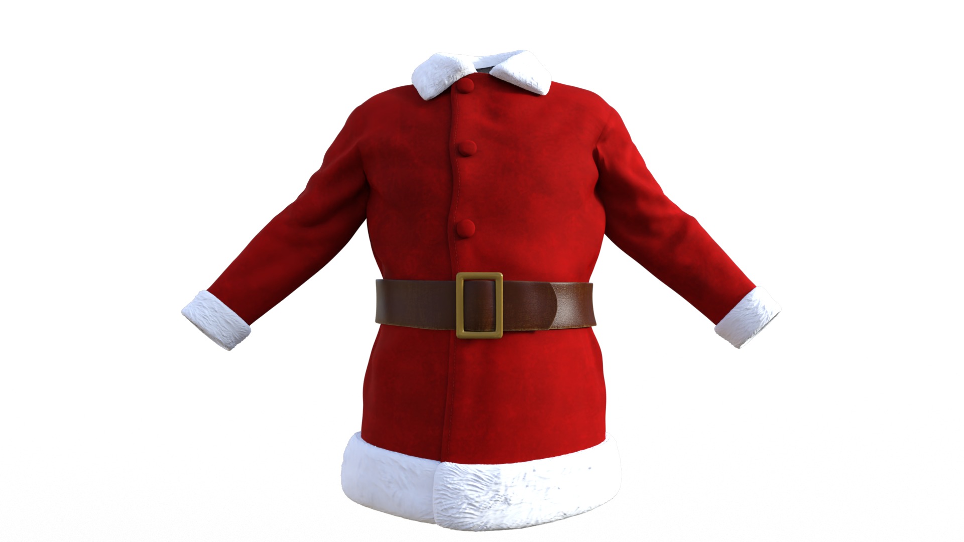 Santa Claus Rigged Animated  Low-poly 3D model_14