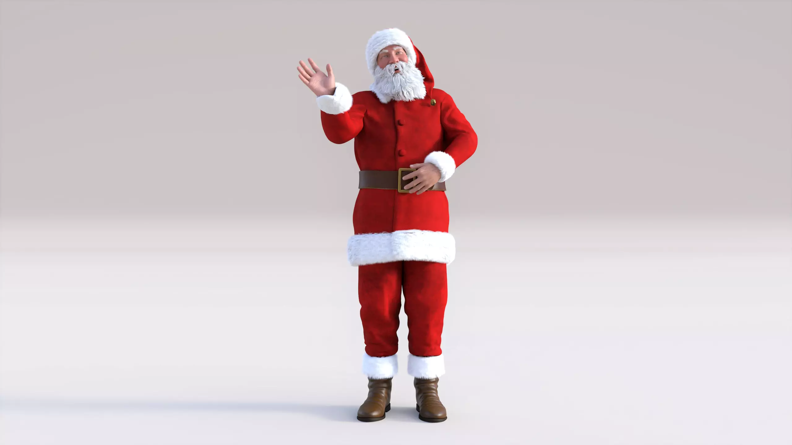 Santa Claus Rigged Animated  Low-poly 3D model_4