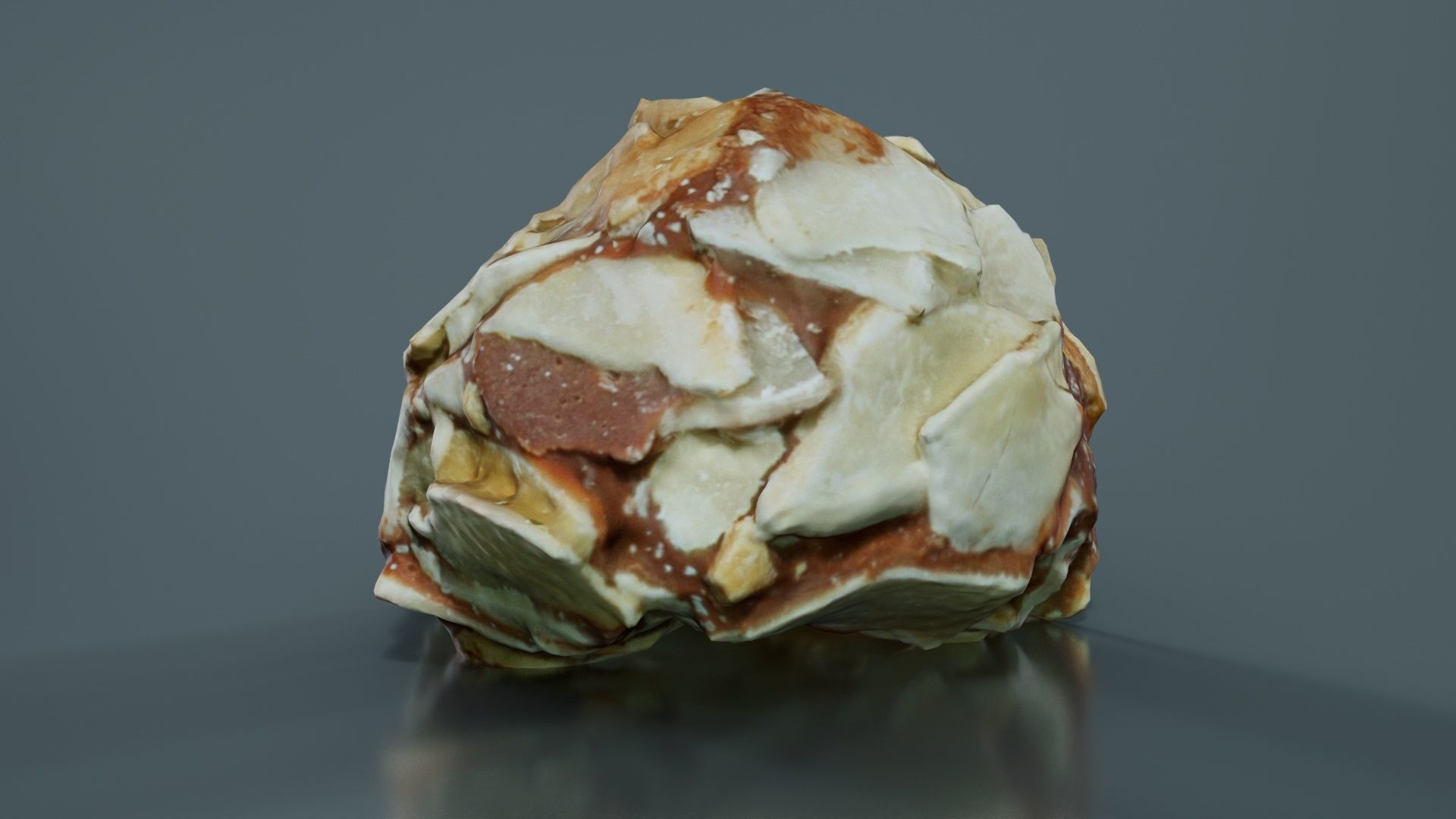 Nut Covered Praline Low-poly 3D model_8
