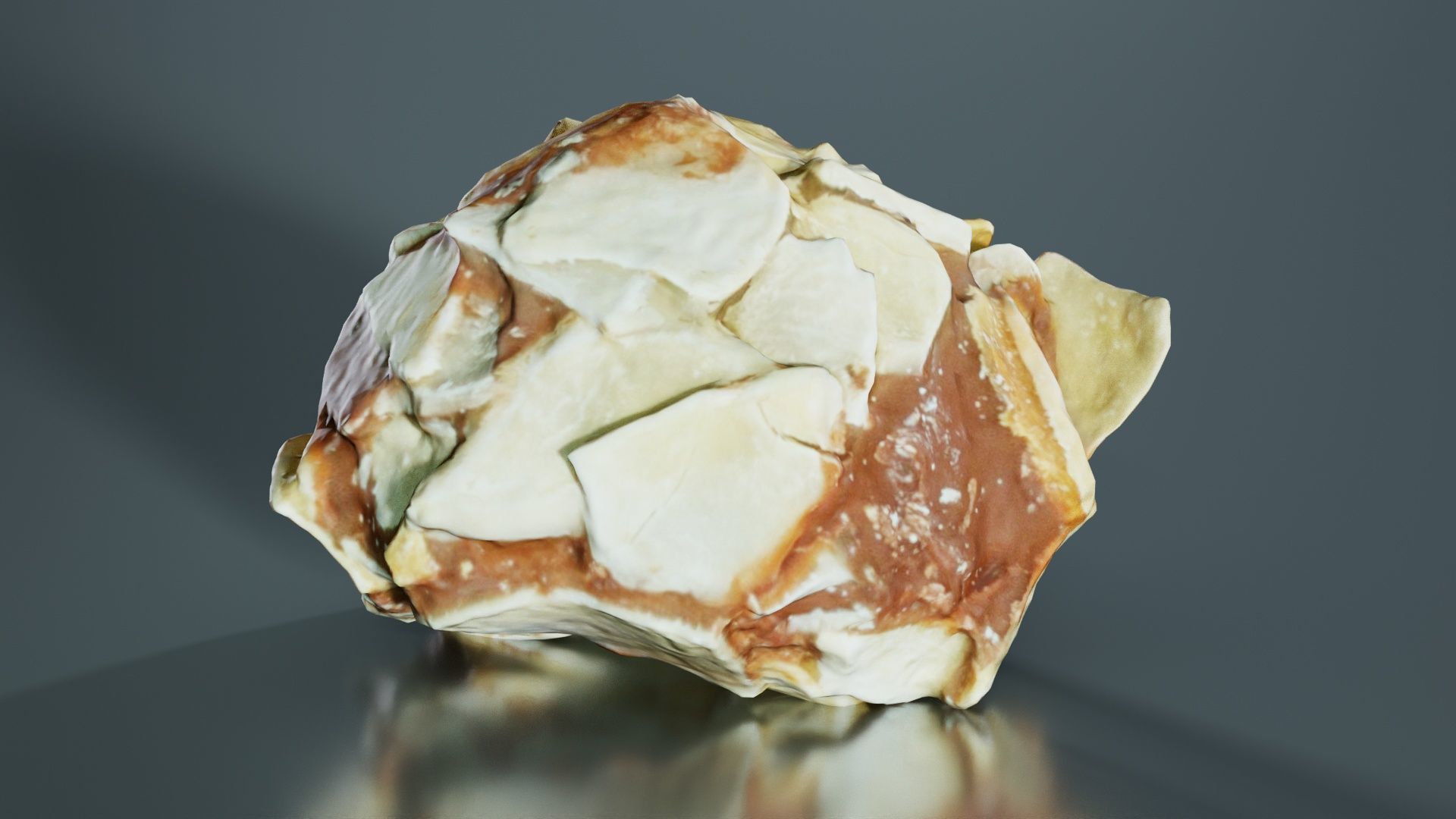 Nut Covered Praline Low-poly 3D model_1