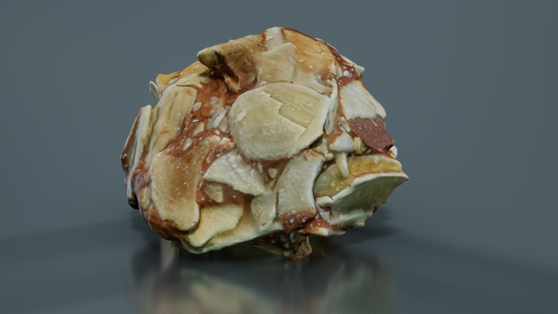 Nut Covered Praline Low-poly 3D model_2