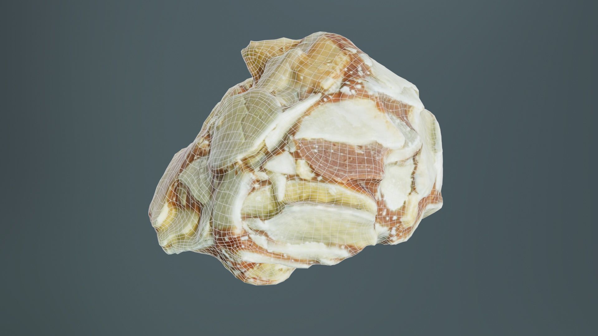 Nut Covered Praline Low-poly 3D model_9