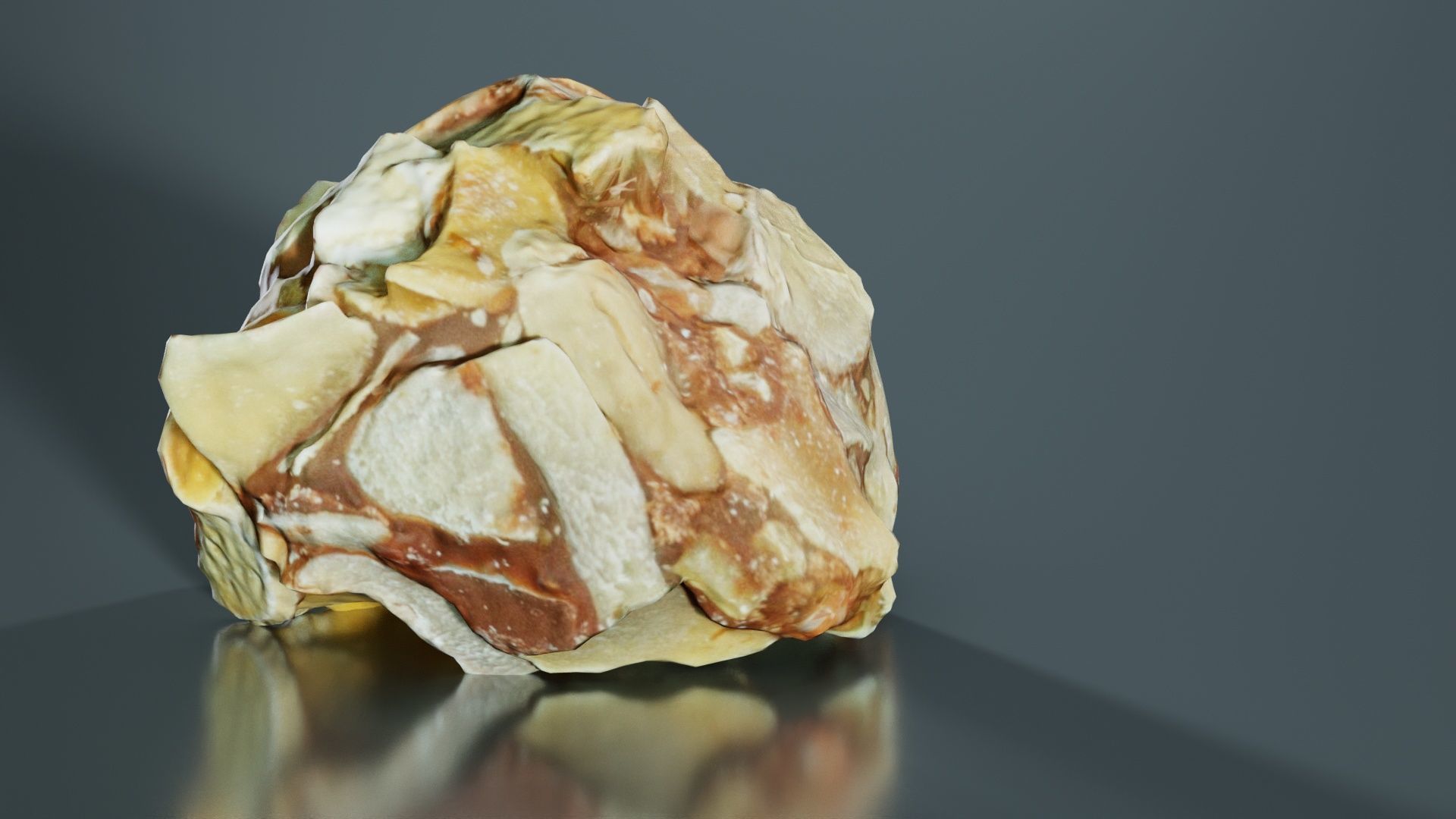 Nut Covered Praline Low-poly 3D model_3