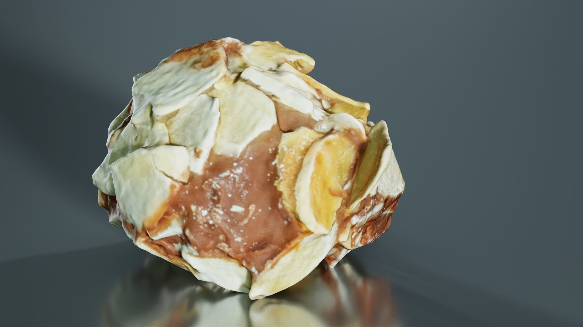 Nut Covered Praline Low-poly 3D model_4