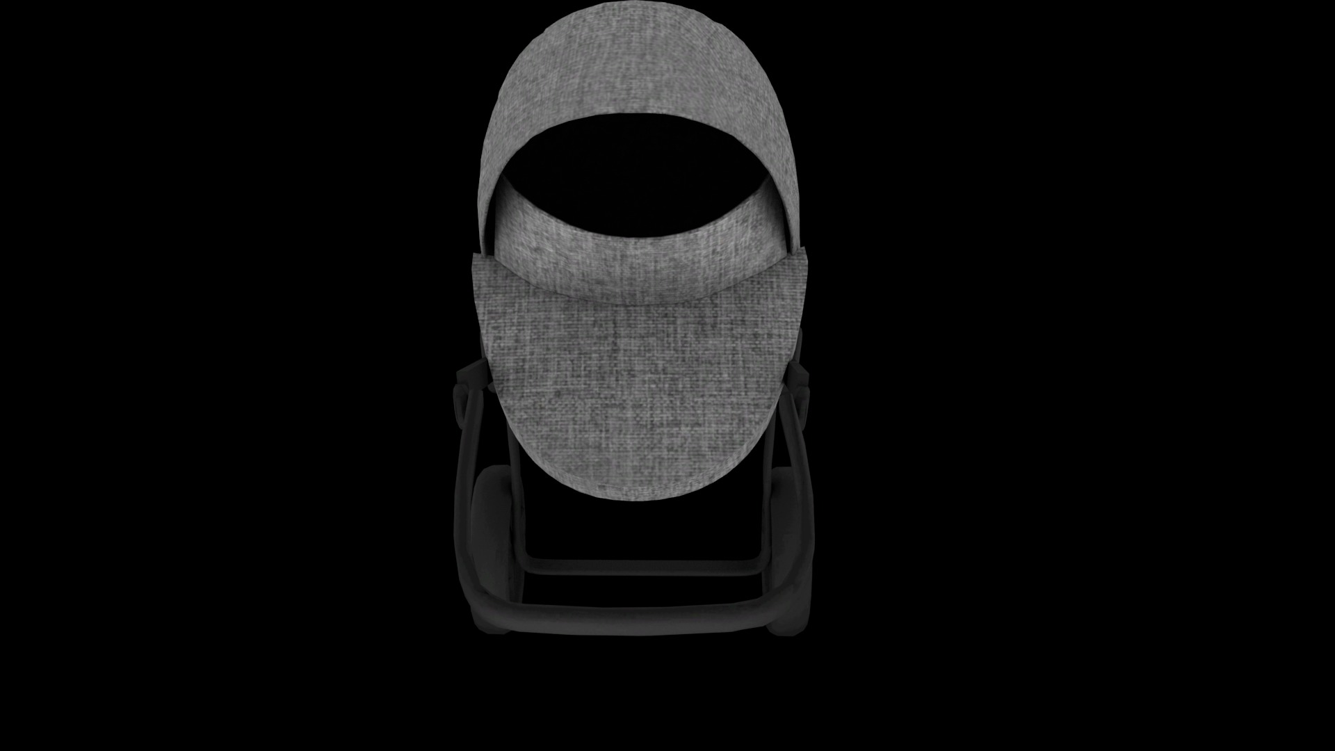 baby stroller Low-poly 3D model_8