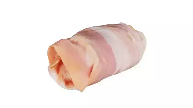 Bacon Roll 2 Low-poly 3D model